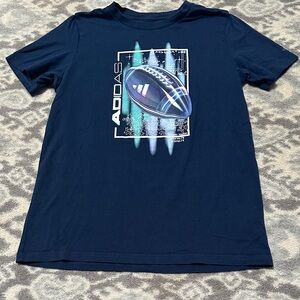 Adidas Kids Navy Blue Football Tee